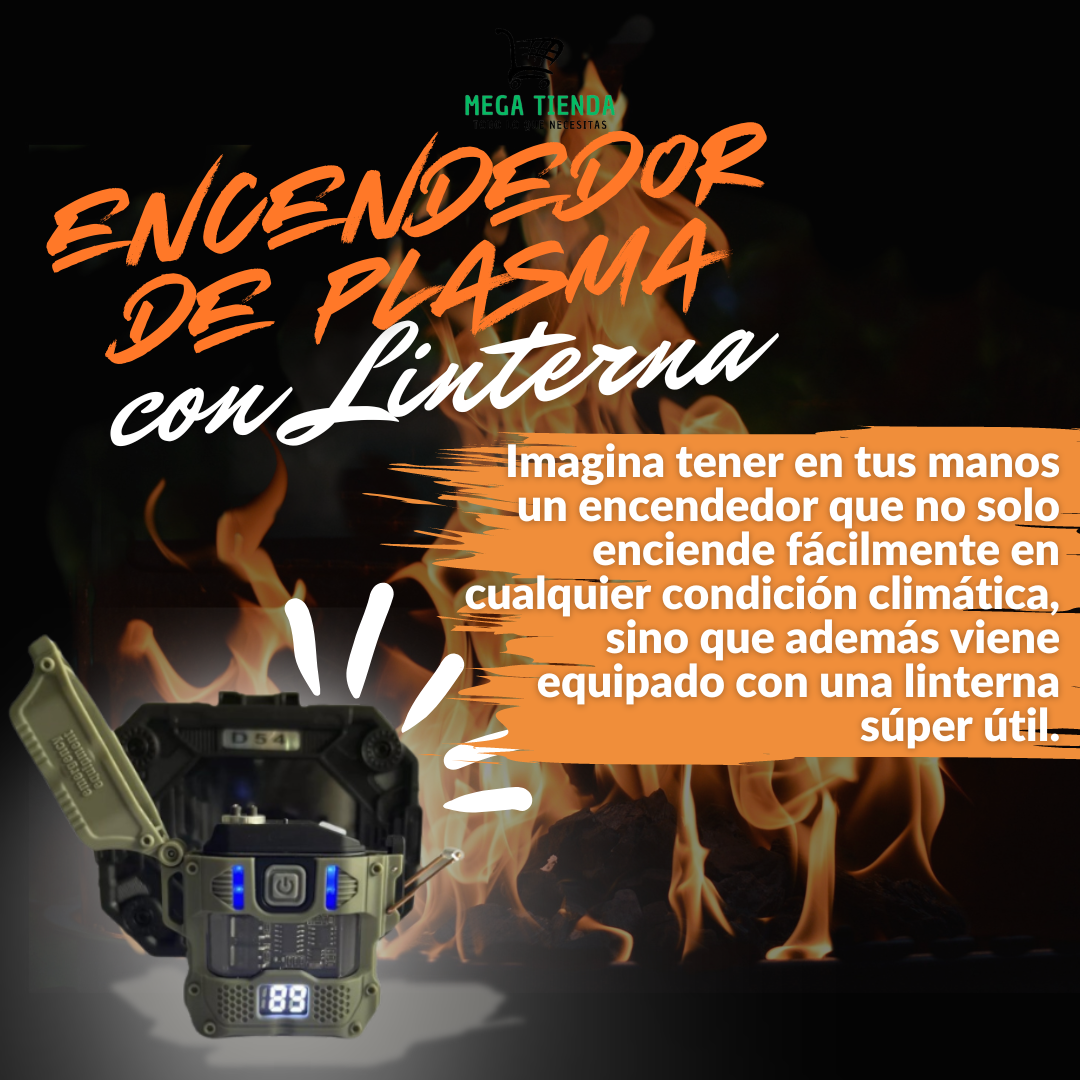 Encendedor de Plasma con Linterna™ Recargable y Duradero