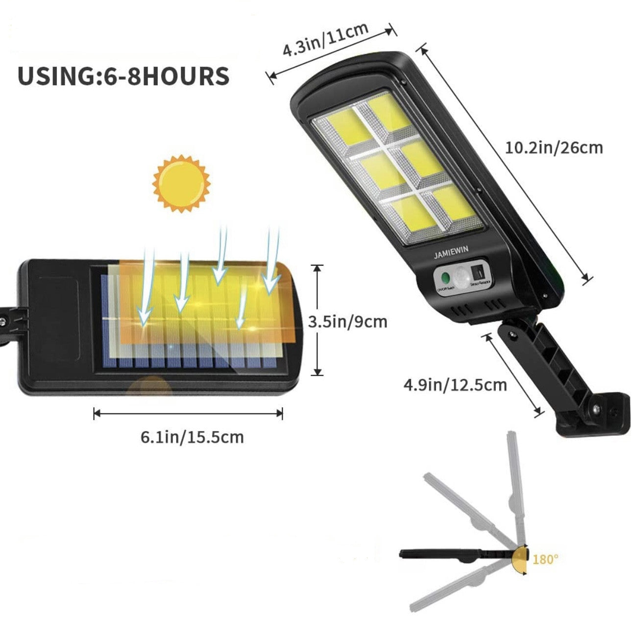 Lampara Solar Con Sensor x 3und