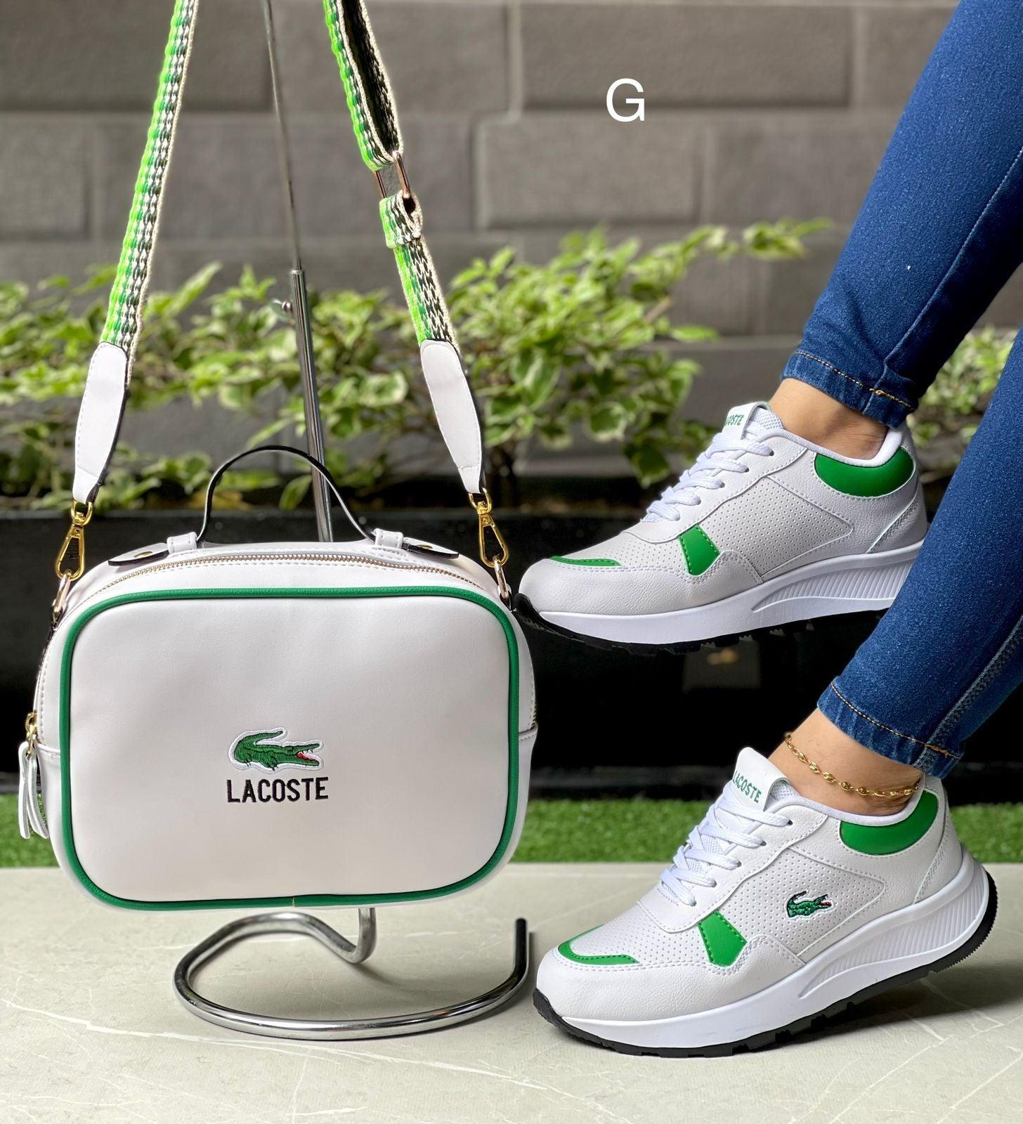 ZAPATILLAS + BOLSO MUJER LACOSTE - Mega Tienda