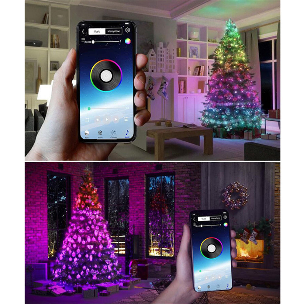 Luces navideñas- Música-Color-Bluetooth - Mega Tienda