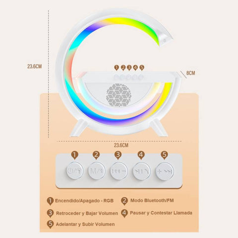 LAMPARA PARLANTE TIPO G - Mega Tienda